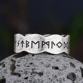 Viking Style Men's Ring with Runes