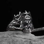 Skull Ring Steel with crown