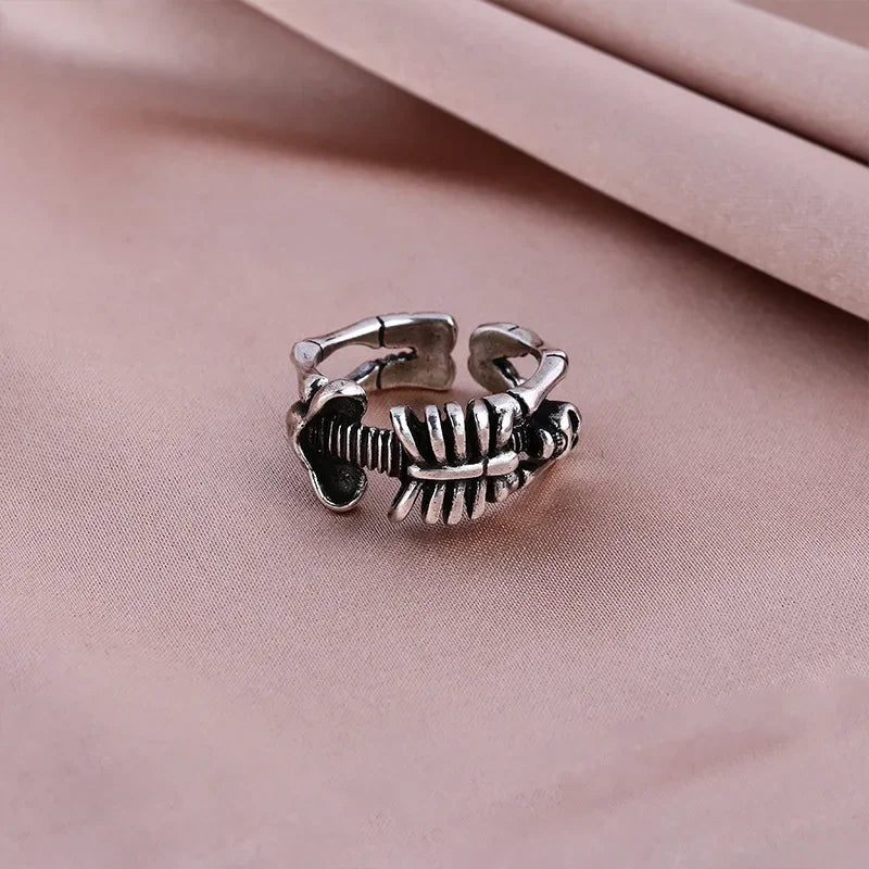 Skeleton Skull Ring