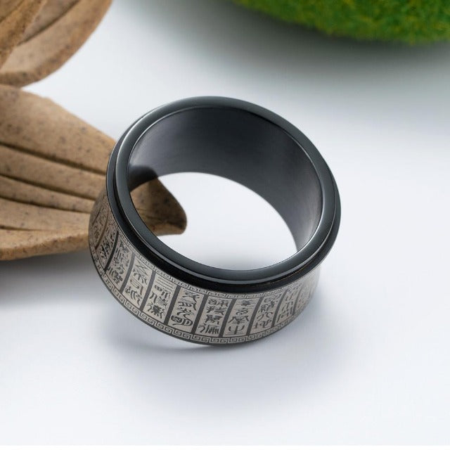 Silver Tibetan Mantra Ring