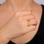 Fine Triple Moon Ring Witchcraft Wiccan Women gold A