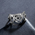 Fine Triple Moon Ring Witchcraft Wiccan Women silver B