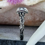 Triple Moon Sorcery Ring for Women Wiccan Stone