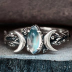 Triple Moon Witchcraft Women’s Wiccan Stone Ring