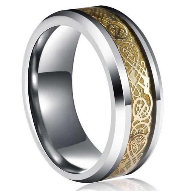 Viking Jarl ring in silver and gold