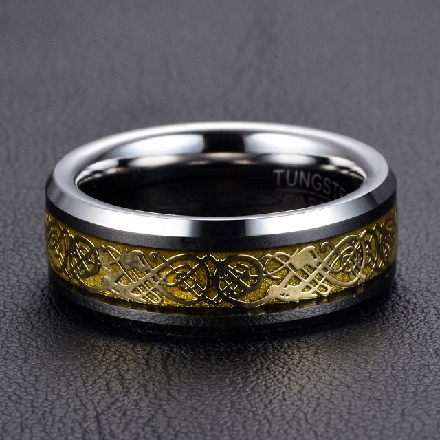 Viking Jarl ring in silver and gold