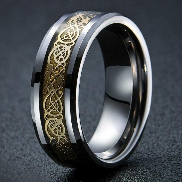Viking Jarl ring in silver and gold