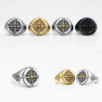 Vintage Compass Rose Men's Ring