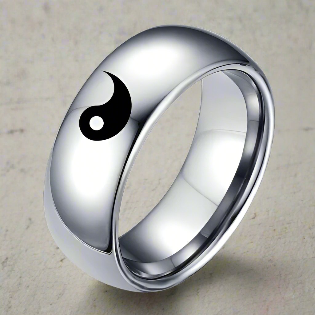 Yin Yang Silver Ring