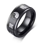 Yin Yang Ring Black