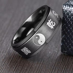 Yin Yang Ring Black