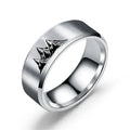 Colored Rings with silver mountains