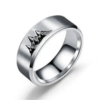 Colored Rings with silver mountains