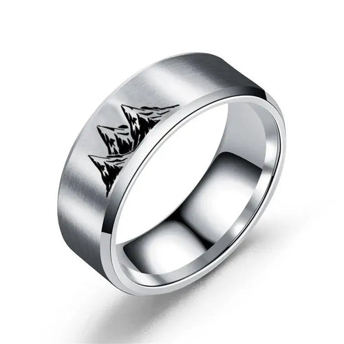 Colored Rings with silver mountains