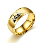 Colored Rings with gold mountains