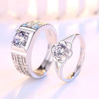 Couple Rings Flower Ring