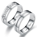 Couples Rings Love Silver Band