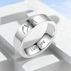 Couple Rings Love Band Silver or Black silver silver
