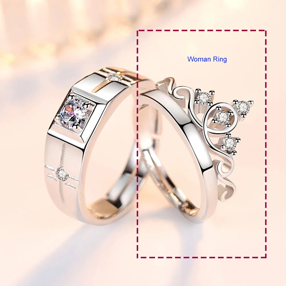 Couple Rings Queen Ring and Zircon women