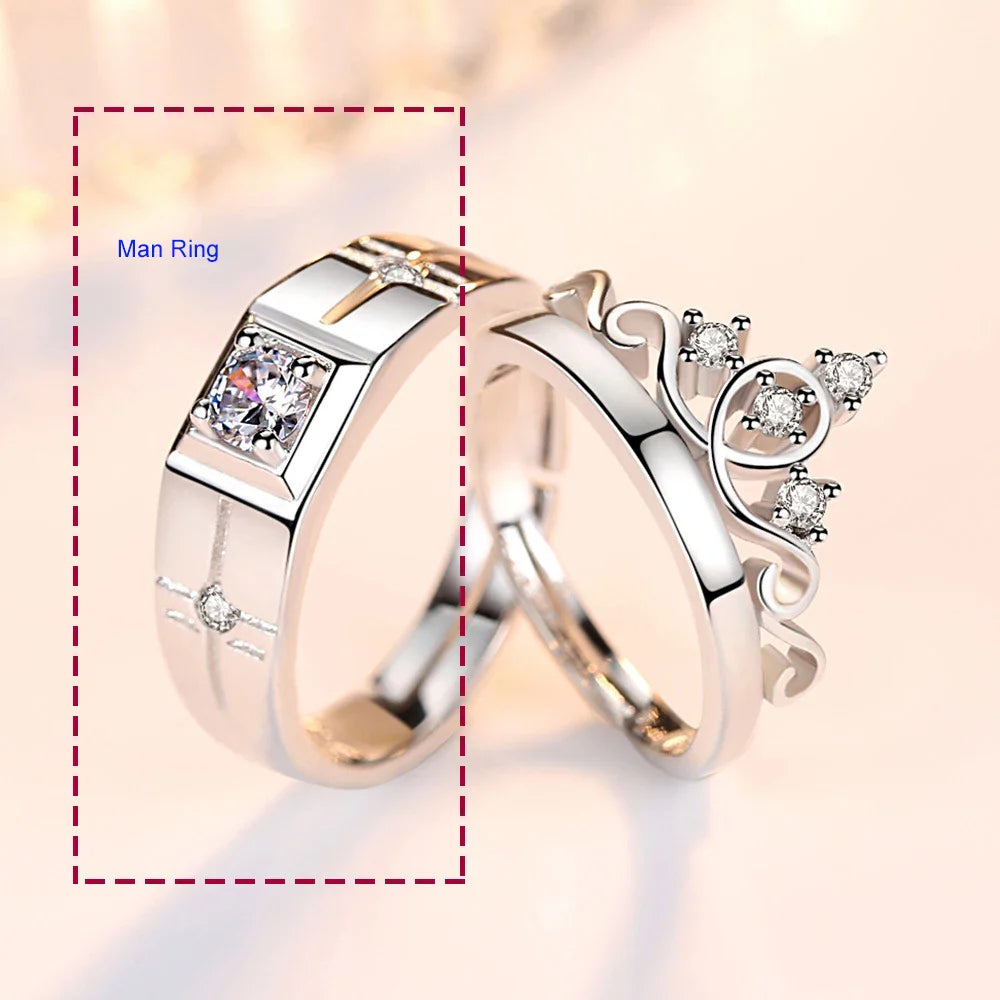 Couple Rings Queen Ring and Zircon men