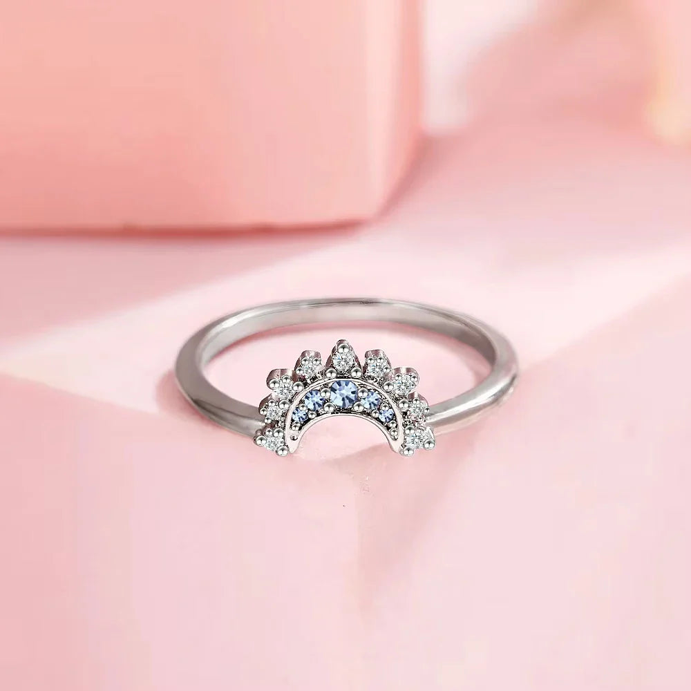 Couples' Rings Zircon Sun Ring moon