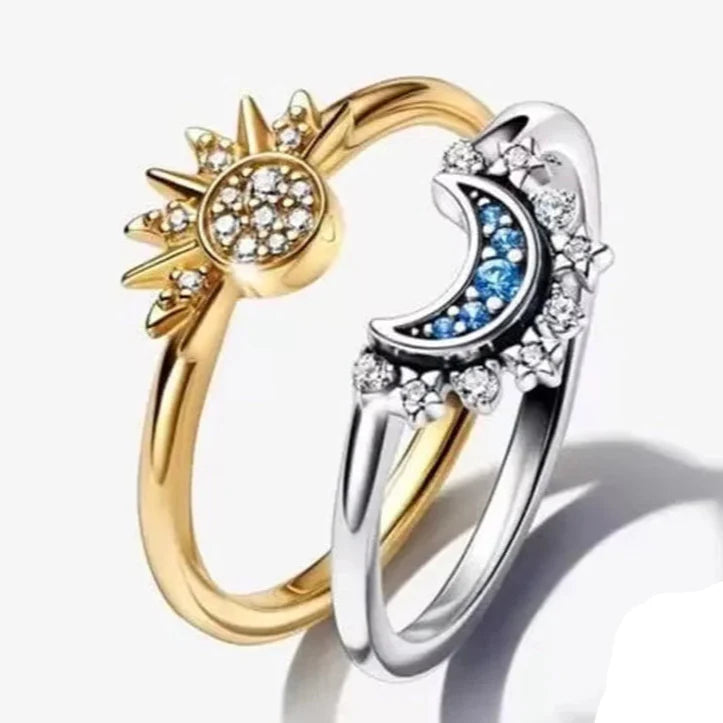 Couples' Rings Zircon Sun Ring sun and moon