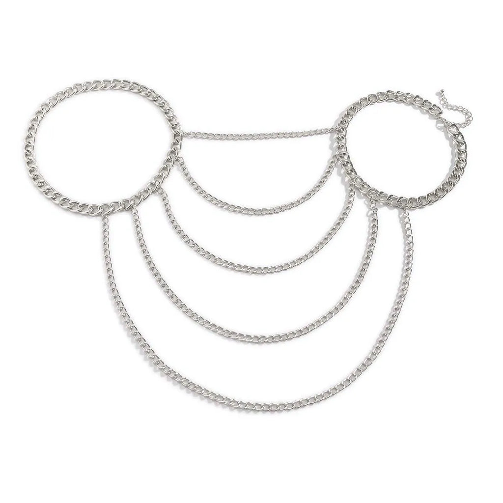 Women’s Shoulder Jewelry Chain - Collarbone & Shoulder Silver