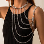 Women’s Shoulder Jewelry Chain - Collarbone & Shoulder Silver