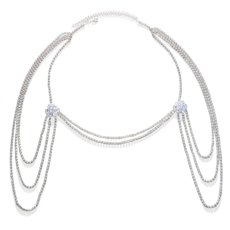 Women’s Shoulder Jewelry - Silver Collarbone & Shoulder Chain