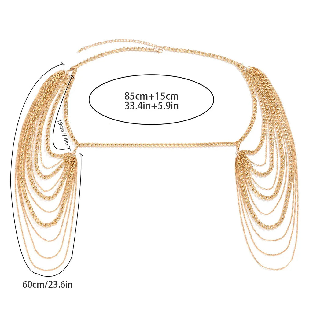 Women's Shoulder Jewelry - Collarbone & Shoulder Chain Gold