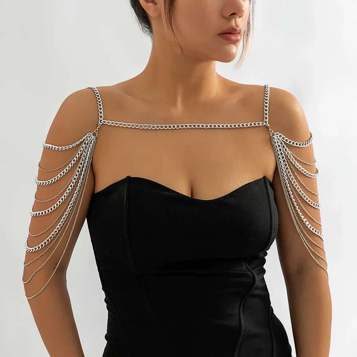 Women's Shoulder Jewelry - Collarbone & Shoulder Chain Silver