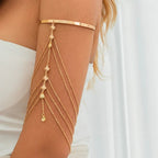 Bicep Jewelry and Women's Arm Bracelet - Elegant Ornament Gold Arm Chain