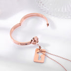 Rose gold Duo Couple Jewelry