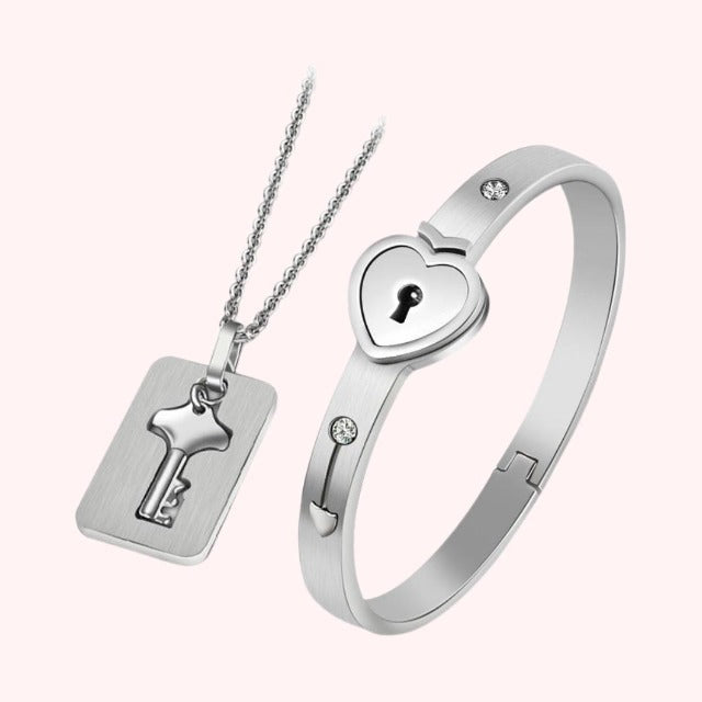 Silver Duo Couple Jewelry