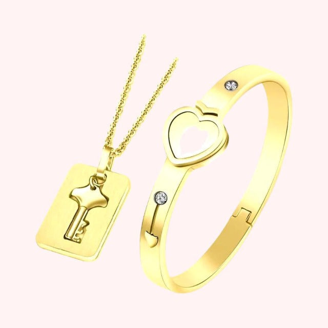 Gold Duo Couple Jewelry