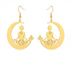 Buddhism Meditation Gold Earring