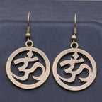 Buddhism Om Bronze Earring