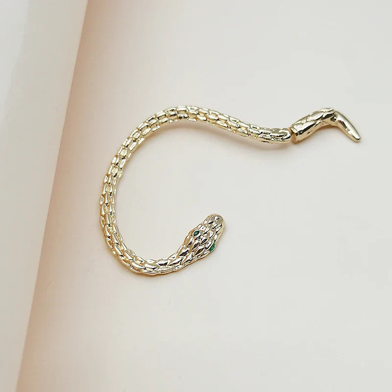 Long Snake Drop Earring gold