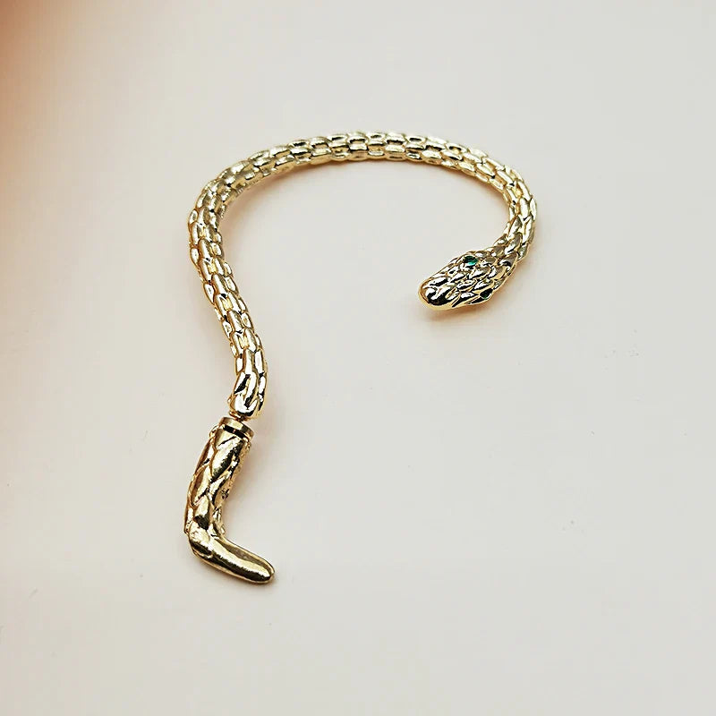Long Snake Drop Earring gold