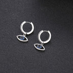 Blue Eye Earring silver