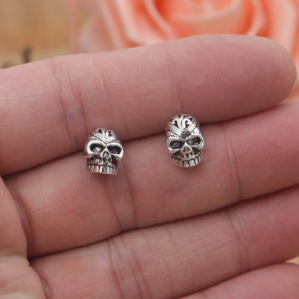 Silver Skull Earring