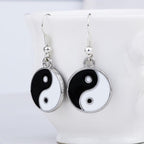 Yin Yang Silver Earring