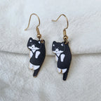 Cute Cat Earrings black