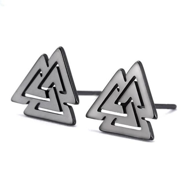 Silver Viking Men's Earrings