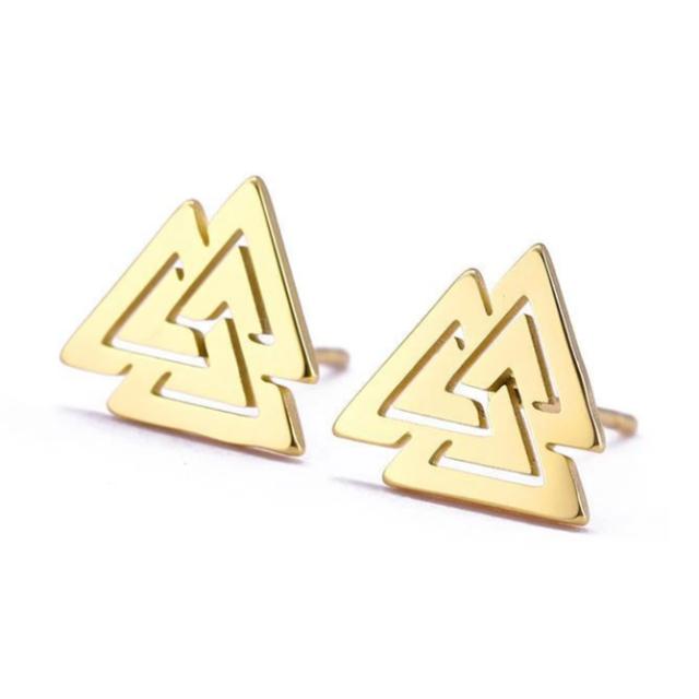 Gold Viking Men's Earrings