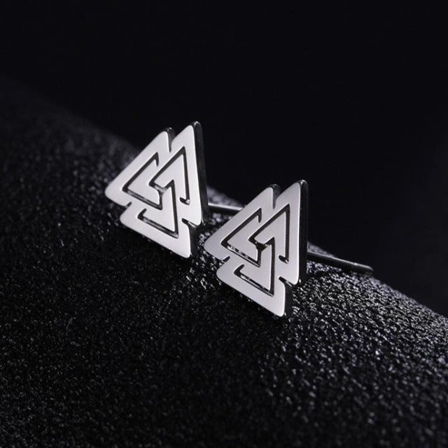 Silver Viking Men's Earrings