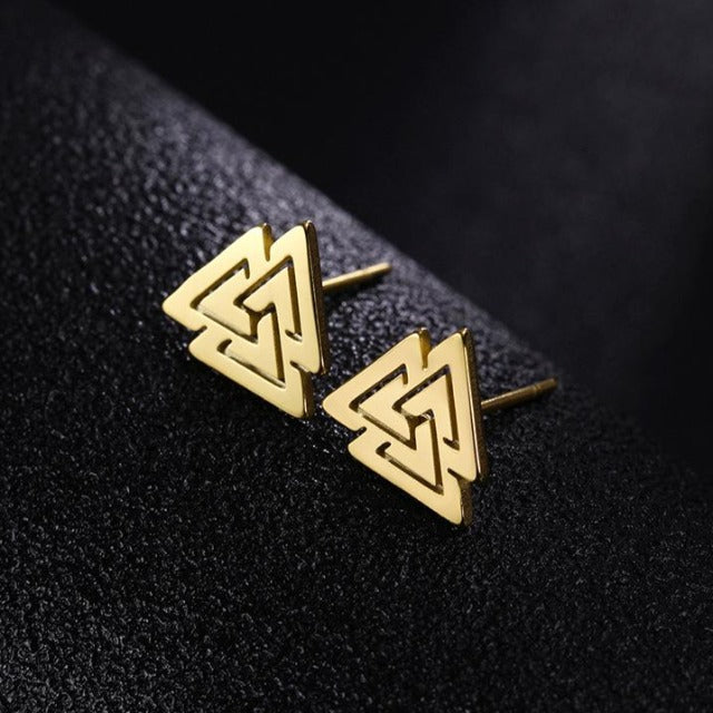 Gold Viking Men's Earrings