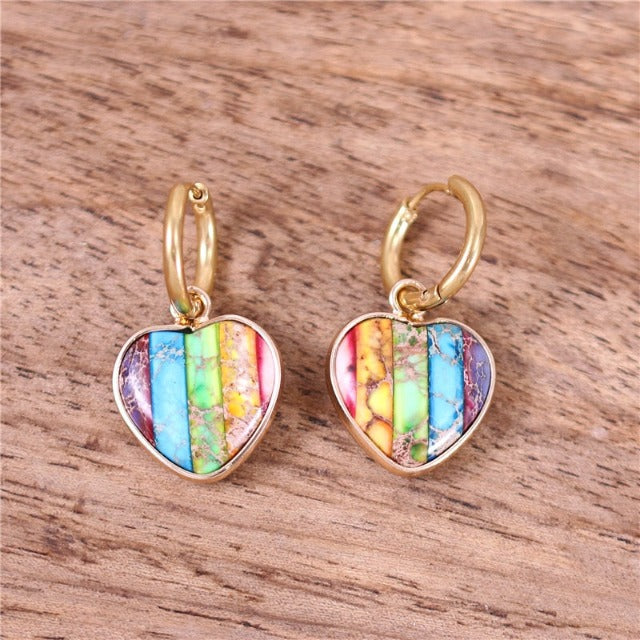 7 Chakra Stone Earrings for Women