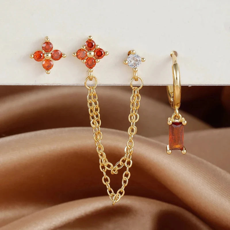 Birthstone Zircon Earrings