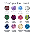 Chain Earrings with Birthstone